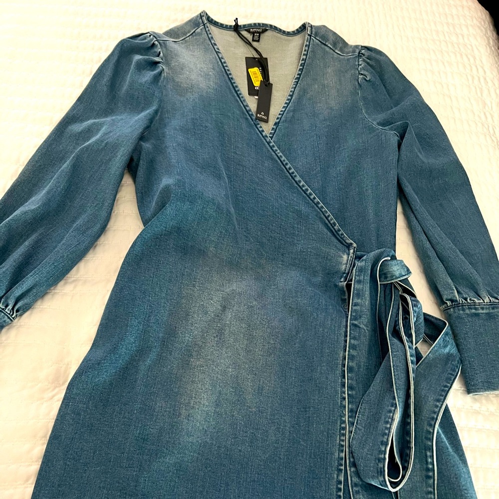 BNWT | Buffalo brand denim puff sleeve dress